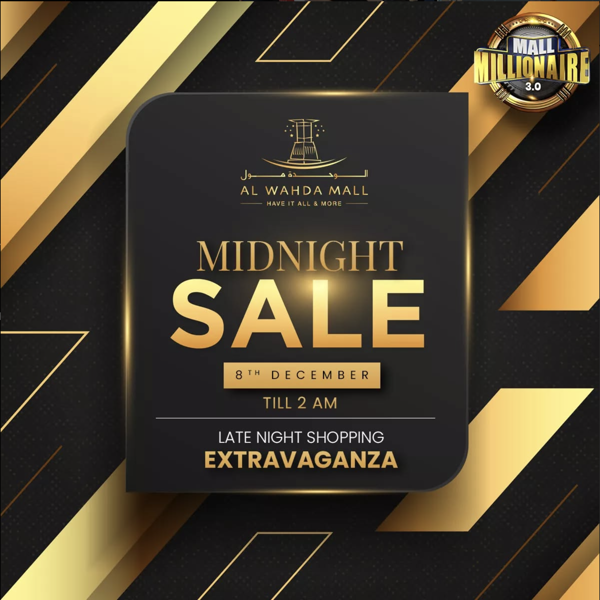 Al Wahda Mall Midnight Sale 2023